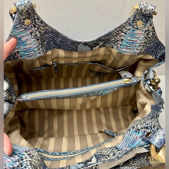 Brahmin Elise Satchel In Opal Marine Seville - Picture 8 of 8